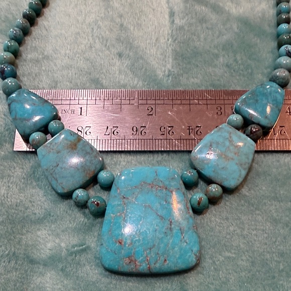 Jay King Spiderweb Turquoise Statement Necklace – Sterling Silver – NEW ✨ - Picture 3 of 6